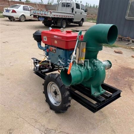农用柴油自吸泵 8寸柴油机抽水泵 移动式12寸抽水泵