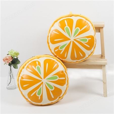 生产定制 创意礼品卡通抱枕被子 两用空调被橘子型抱枕被
