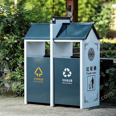 新疆户外垃圾桶不锈钢简约学校室外分类垃圾箱城市公园景区环卫果皮箱