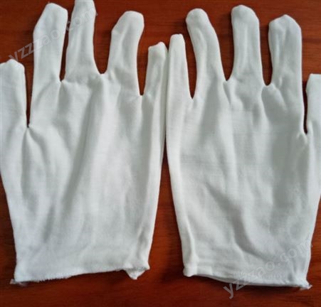 白色纯棉手套  一次性作业棉手套 加厚劳保手套