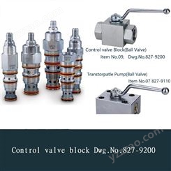 TTS Control valve block Dwg.No.827-9200控制阀块