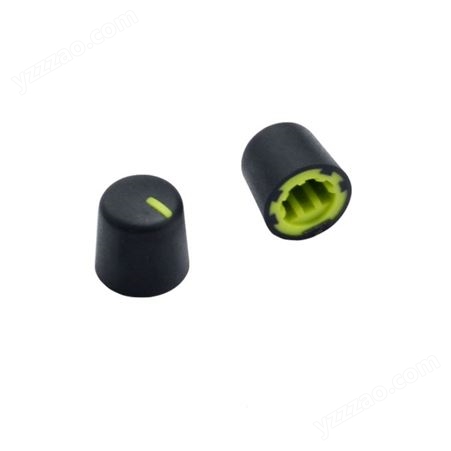 TPE+ABS材质音响器材塑胶双色旋钮 一体注塑塑料旋钮帽