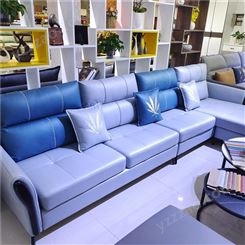 科技布沙发F103 现货销售 宏洋佳 灰绿双拼色 客厅沙发 售后保证