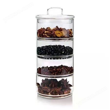 帮诚 相思木盖玻璃茶叶储存罐 圆形玻璃密封罐 批发