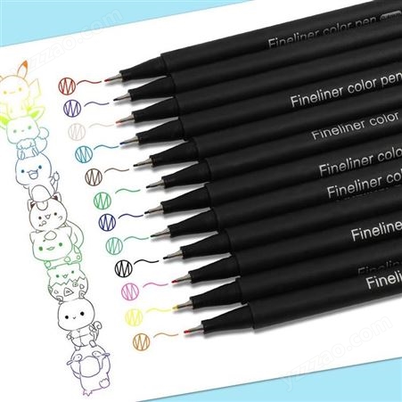 得印(befon) 勾线笔 0.4mm美术针管笔 简约彩色描边笔 记号标记签字手账绘画笔 纤维笔头水彩笔 24色 3265