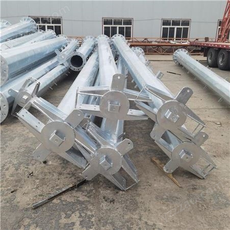 10KV电力钢杆生产厂家 12米高压钢杆 钢管杆基础打桩