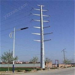 镀锌电线杆 15米钢制多边形电杆生产 金属电力杆