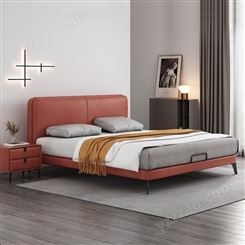 搏德森北欧布艺床现代简约1.8米主卧室双人床1.5米网红床软包婚床酒店床