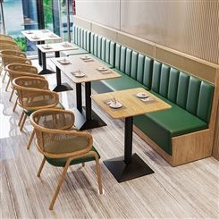搏德森餐厅火锅店卡座沙发定制奶茶店餐桌椅批发厂家