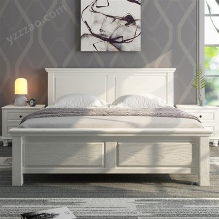搏德森美式全实木床双人床1.8米现代简约主卧1.5米高箱储物大人床单人床