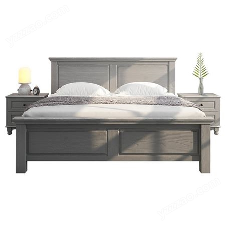 搏德森美式全实木床双人床1.8米现代简约主卧1.5米高箱储物大人床单人床