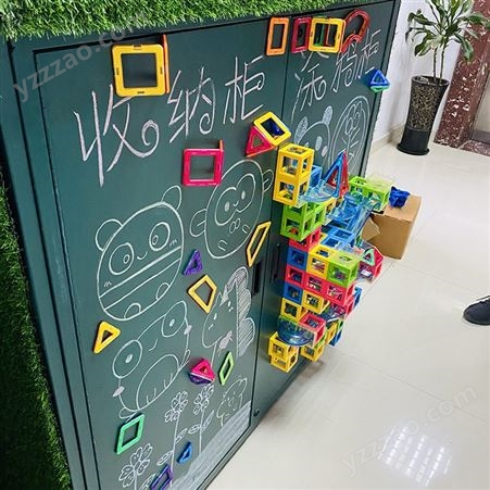 启鸿幼儿园户外玩具收纳架 室外涂鸦墙玩具柜